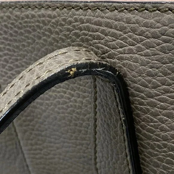 Auth GUCCI Swing 354408 Brown Pink Leather Tote Bag - Picture 14 of 16